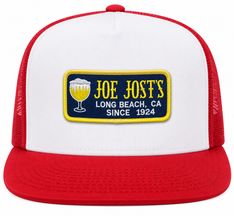 Trucker Schooner Patch Hat - Red/White/Red