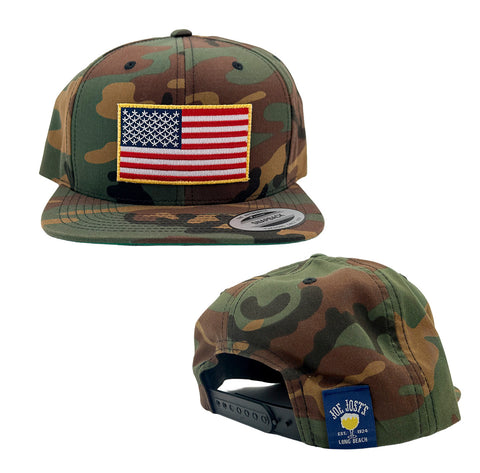USA Patch Camo Snapback Hat
