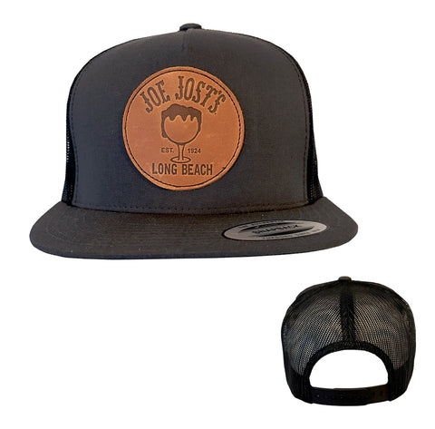 Joe Jost's Leather Patch Trucker Hat - Charcoal/Black
