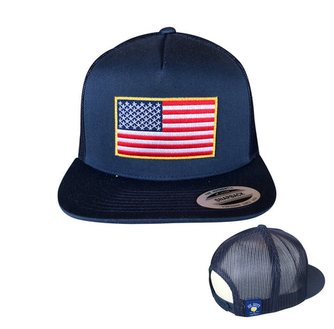 USA Trucker Patch Hat Navy