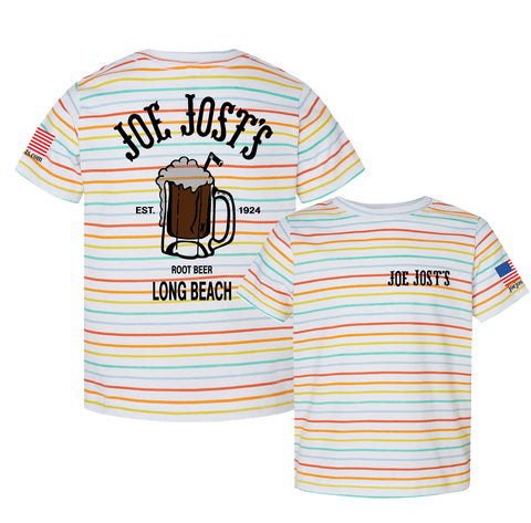 Toddler Root Beer Tee - Rainbow Stripes