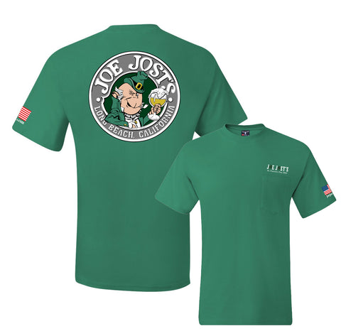2021 St Patty's Day Pocket Tee- Kelly Green Shirt
