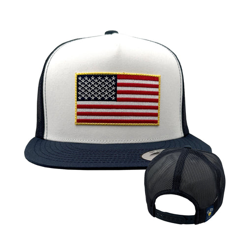 USA Trucker Patch Hat Navy/White/Navy