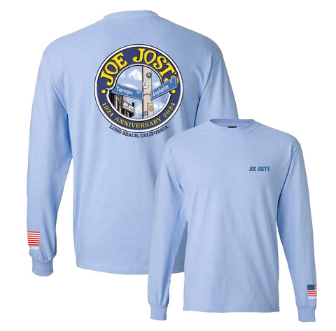 Street Signs 100th Long Sleeve - Light Blue
